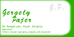 gergely pajer business card